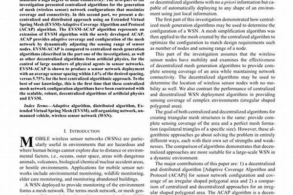Adaptive Sensor Configuration Algorithms