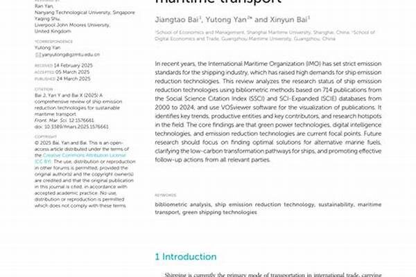**emission Reduction Maritime Strategies**